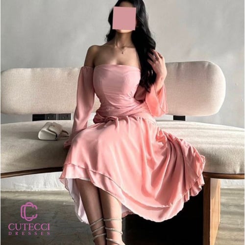 فستان سهرة لحمي ورده