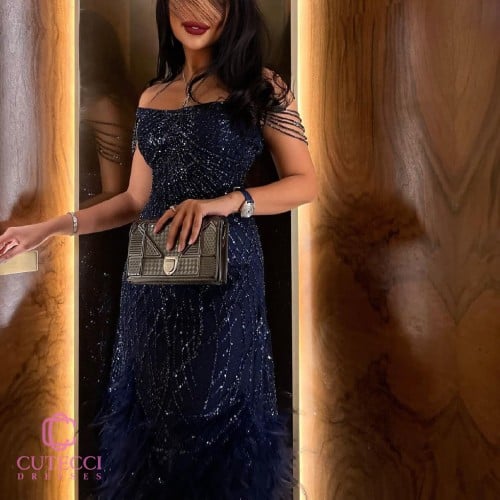 فستان سهرة كحلي أسرار الليل