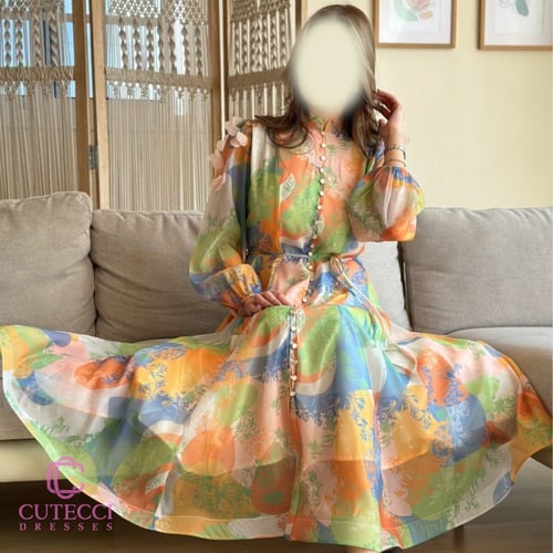 فستان العيد جزار ألوان زاهية | فساتين العيد الملون...