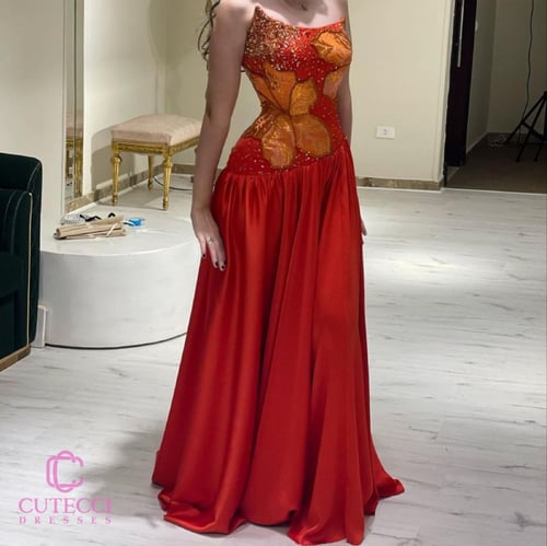 فستان طوبي تب صدر تطريز من CUTECCI – جاذبية وأناقة...