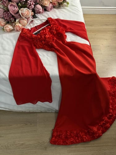 فستان سهره احمر مورد من كيوتشي CUTECCI