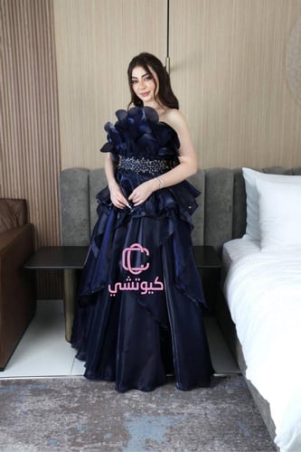 فستان سهرة كحلي جزار كشخه من كيوتشي CUTECCI