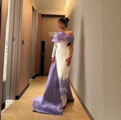 فستان سهرة انيق صدر كسرات | Cutecci