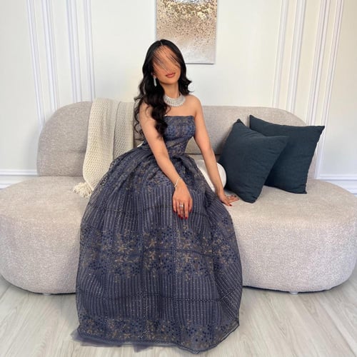 فساتين سهرة تل سماوي ورصاصي | كيوتشي CUTECCI – 5 أ...