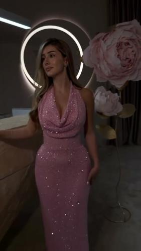 فستان سيلينا الوردي