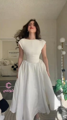 فستان سكري أنيق لهبة العيد2025