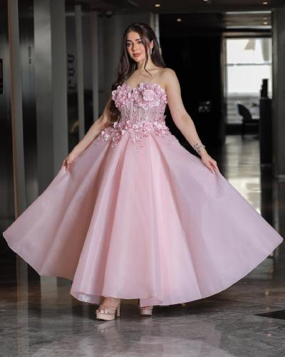 فستان سهرة تب جزار بينك | 5 مميزات من CUTECCI