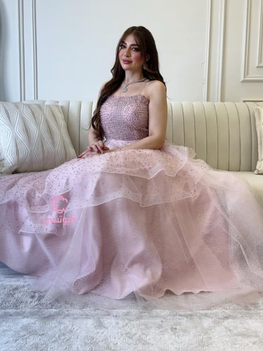 فستان سهرة لحمي انيق | Cutecci