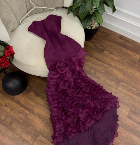 فستان عنابي رويال | Cutecci