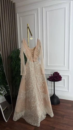 فستان سواريه بيج مرصع فاخر