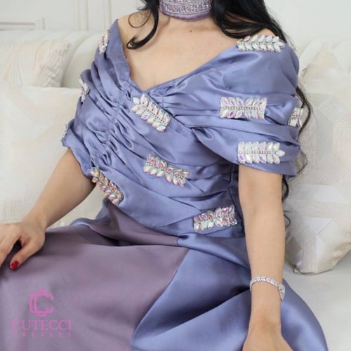 فستان مناسبات لمعة المساء الكحلي