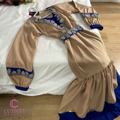 جلابية بيج رمضاني مطرزة كمبيوتر من كيوتشي CUTECCI