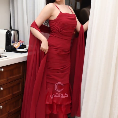 فستان عودي بقطعتي جاكيت ناعم - من كيوتشي CUTECCI