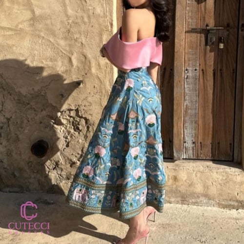 فستان العيد الملون المشجر من Cutecci | تطريز فاخر...