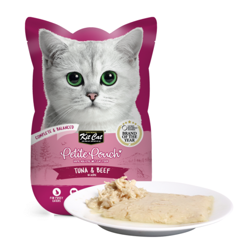 كت كات بتيت باوتش غذاء كامل للقطط التونة مع اللحم...