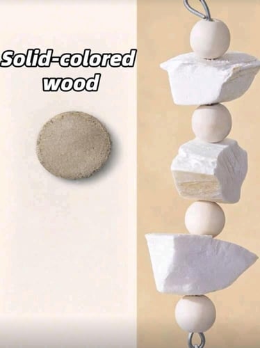 لعبة مضغ للببغاوات من عظم الحبار والخرز الخشبي