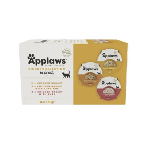 أبلاوز صحون متعددة دجاج متنوع للقطط 8*60 غ