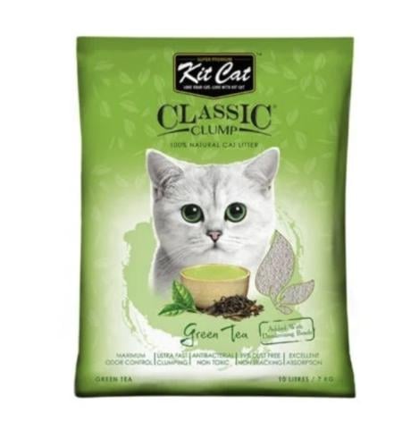 رمل قطط كت كات برائحة الشاي الأخضر 10 لتر
