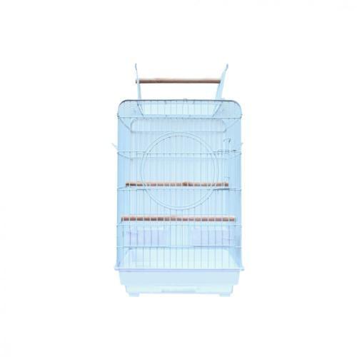 قفص ببغاء كبير مع فتحة علوية أبيض