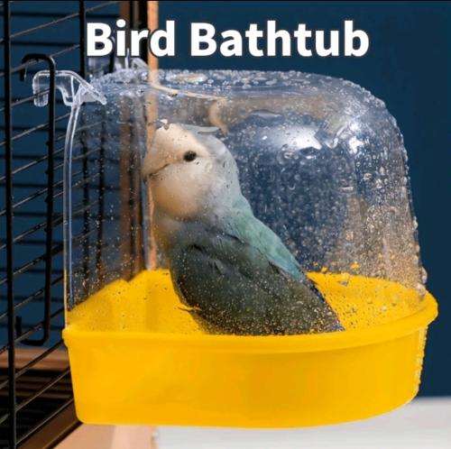 مروش/حوض استحمام شفاف للطيور قابل للتعليق