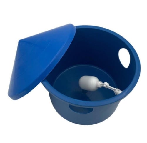 سطل ماء مع عوامة نحاس للدجاج والطيور شكل هرمي