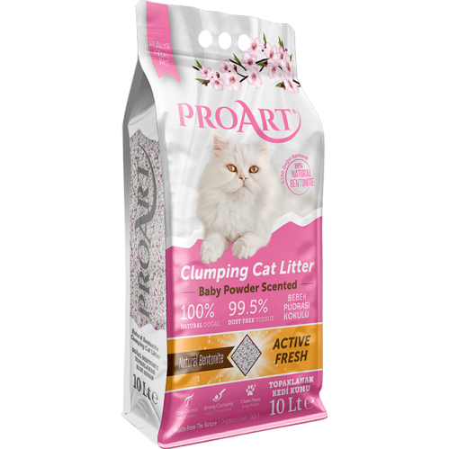 رمل قطط برو ارت برائحة بودرة الأطفال 5 لتر