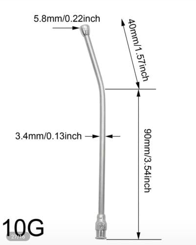 أنبوب إطعام الطيور منحني من الفولاذ المقاوم للصدأ