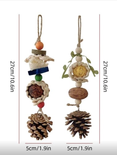 لعبة مضغ للطيور الصغيرة تعليق من كرة الذرة والمخرو...