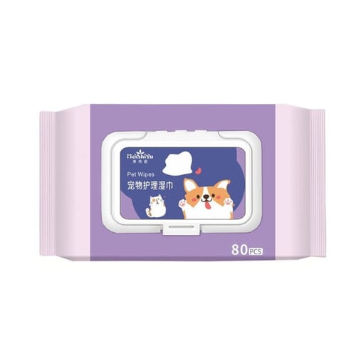 مناديل مبللة للقطط والكلاب 80 قطعة