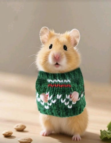 قطعة ملابس جميلة من الصوف للهامستر