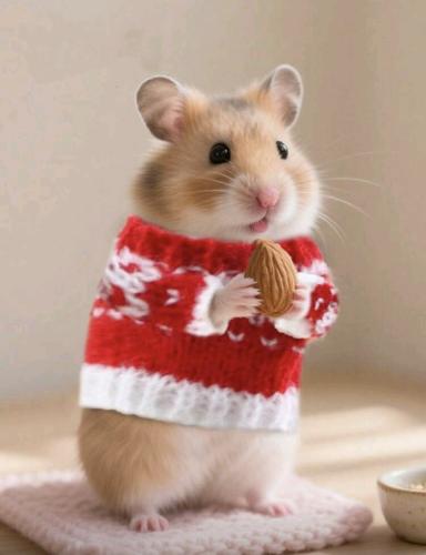 قطعة ملابس جميلة من الصوف للهامستر