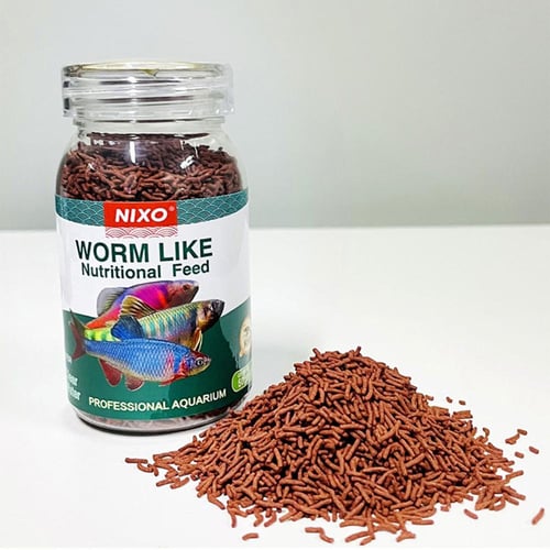 طعام أسماك شكل ديدان حمراء من نيكسو 45 جم