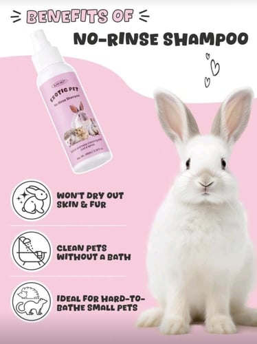 رذاذ شامبو الحيوانات الصغيرة بدون شطف للاستحمام ال...