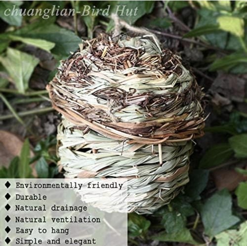 عش مصنوع من القش للطيور الصغيرة