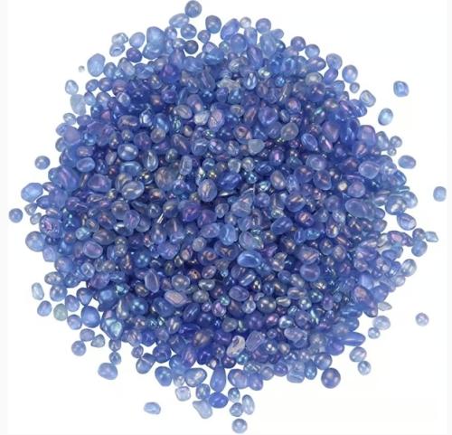 حبيبات زينة كرستال لون سماوي لحوض الأسماك