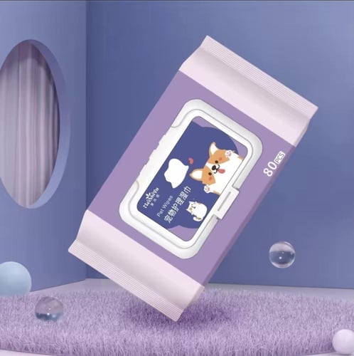 مناديل مبللة للقطط والكلاب 80 قطعة