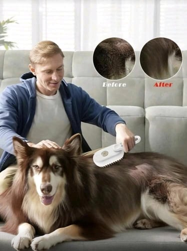 مشط بخار 3 في 1 للعناية اليومية بالشعر والفرو