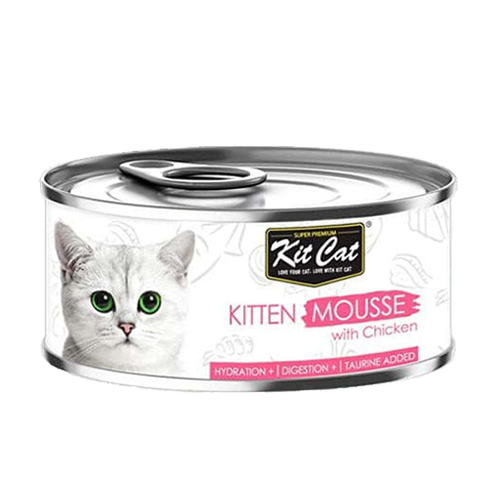 معلبات كت كات مهروس للقطط الصغيرة مع الدجاج 80 غ