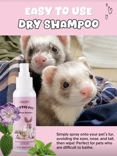 رذاذ شامبو الحيوانات الصغيرة بدون شطف للاستحمام ال...