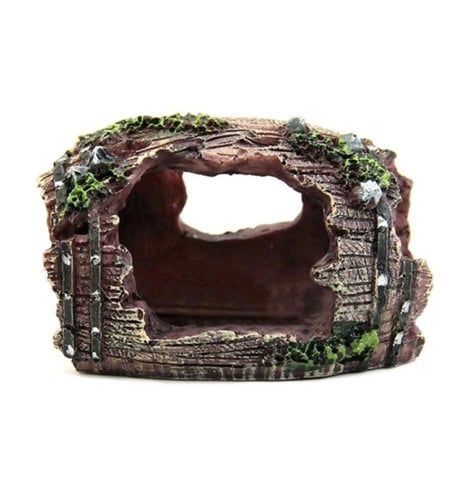 ديكور حوض السمك على شكل دلو ، مخبأ صغير للأسماك