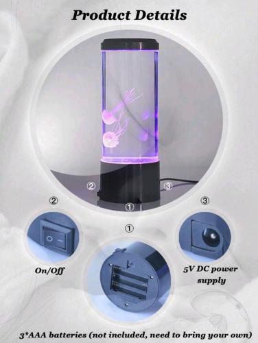 ديكور حوض السمك بتصميم قنديل البحر إضاءات متعددة ت...