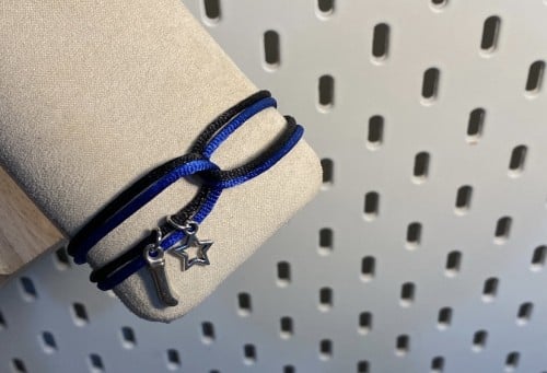 أسواره دبل حرف ونجمة فضي