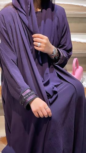 عباية كريب مغسول مع طرحه