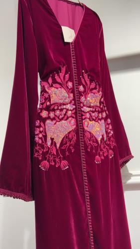 قفطان مخمل تطريز