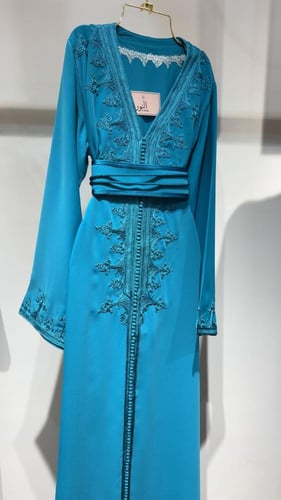 قفطان تطريز تركواز
