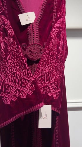 قفطان مخمل تطريز