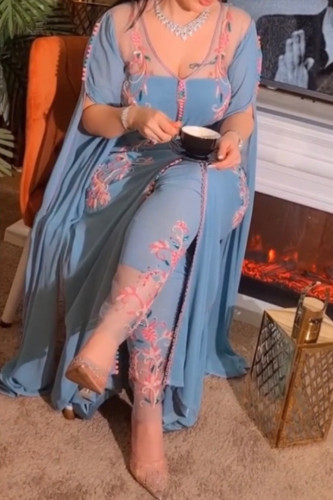 قفطان اكمام طويله+بنطلون