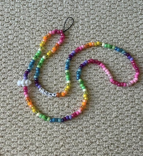 Candy crush long strap (بالإسم)