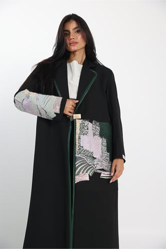 عباية رجال المع كريب اسود