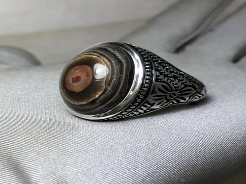 خاتم فضه بحجر سليماني يماني صياغة عارف